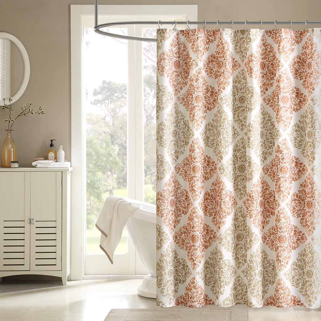 

Madison Park - Claire Printed Shower Curtain - Spice - 72x84