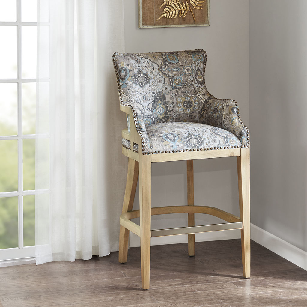 

Madison Park - Tanner Bar Stool - Grey Multi - See below