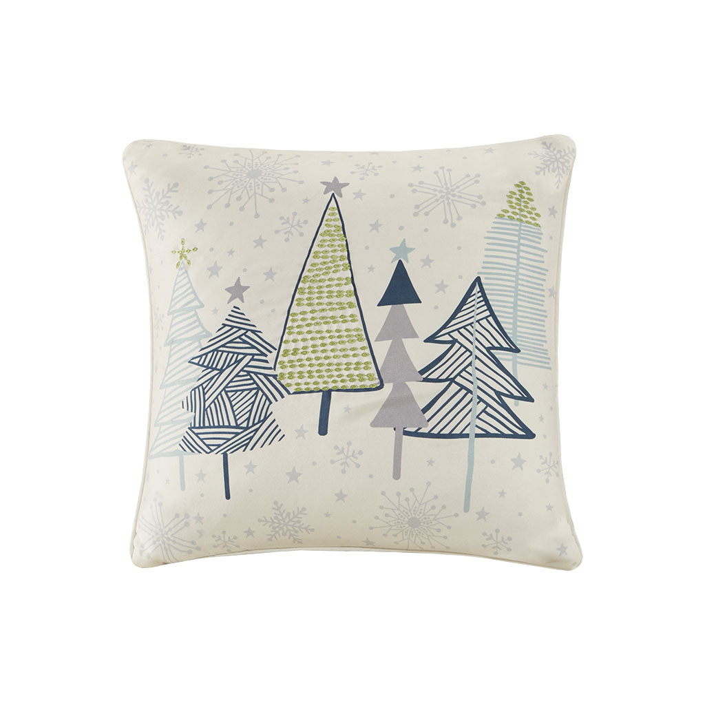 

Madison Park - Magical Winter Stroll Square Dec Pillow - Ivory - 20x20