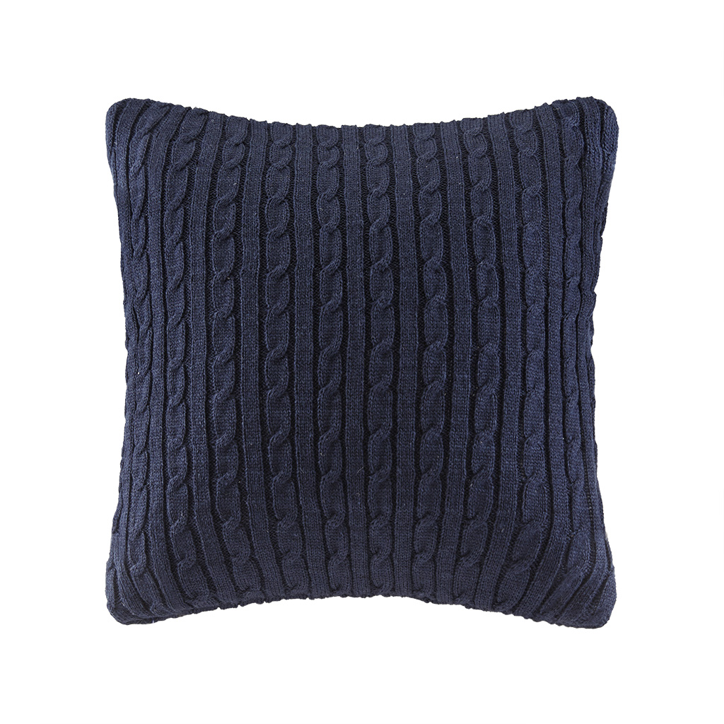 

Woolrich - Buckley Cable Knit Euro Sham Navy - Blue - 26x26