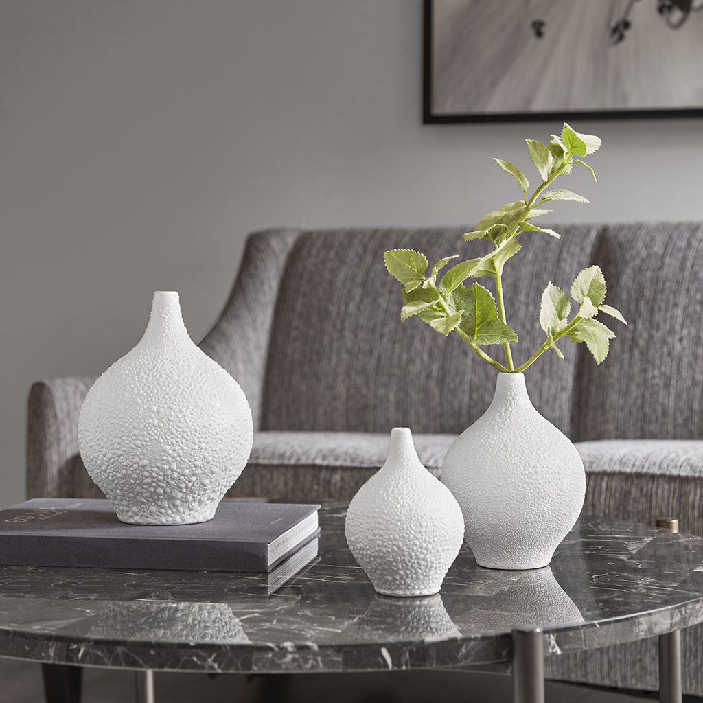

Madison Park - Oslo Ceramic Vase Set of 3 - Blue - See below