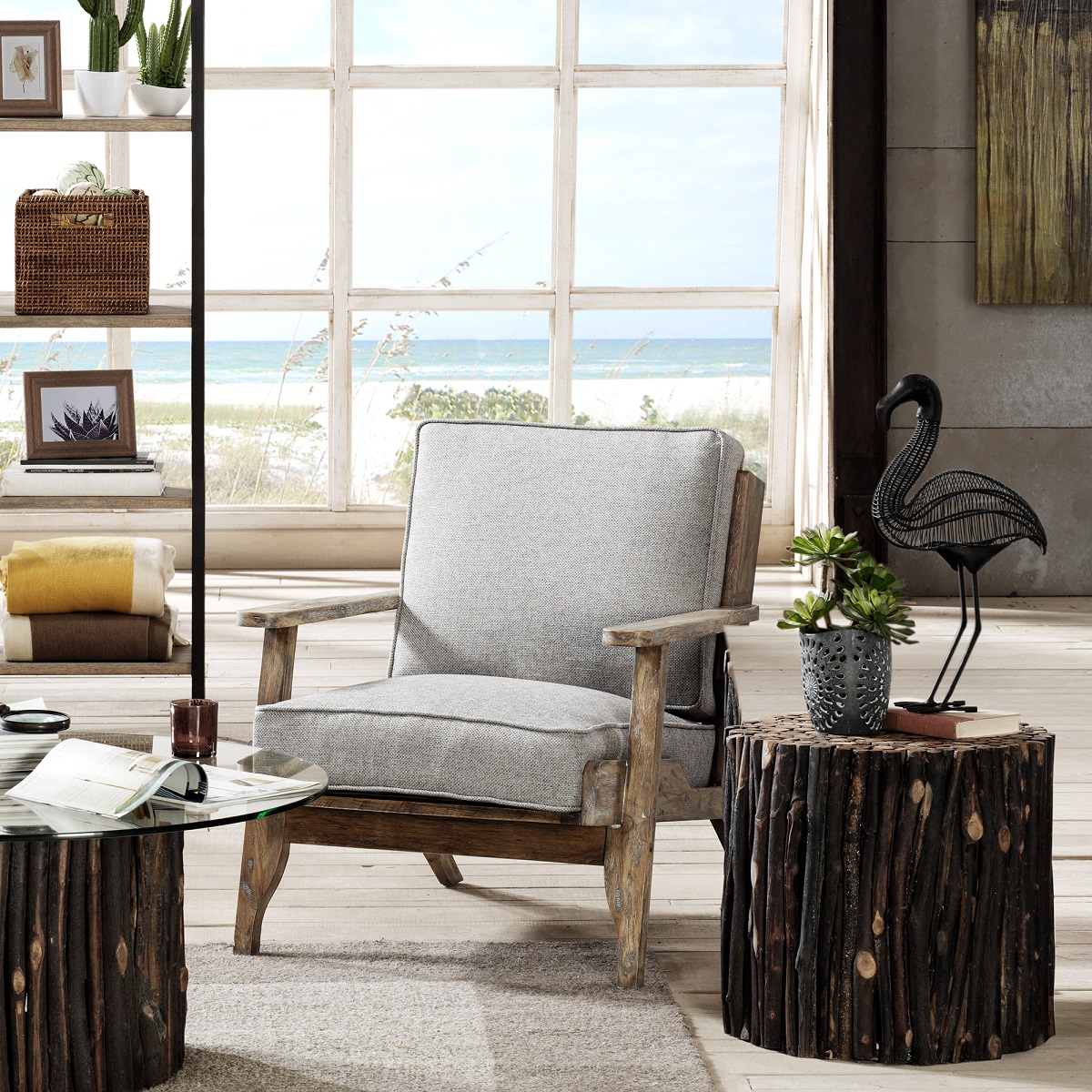 

INK+IVY - Malibu Accent Chair - Grey - See below