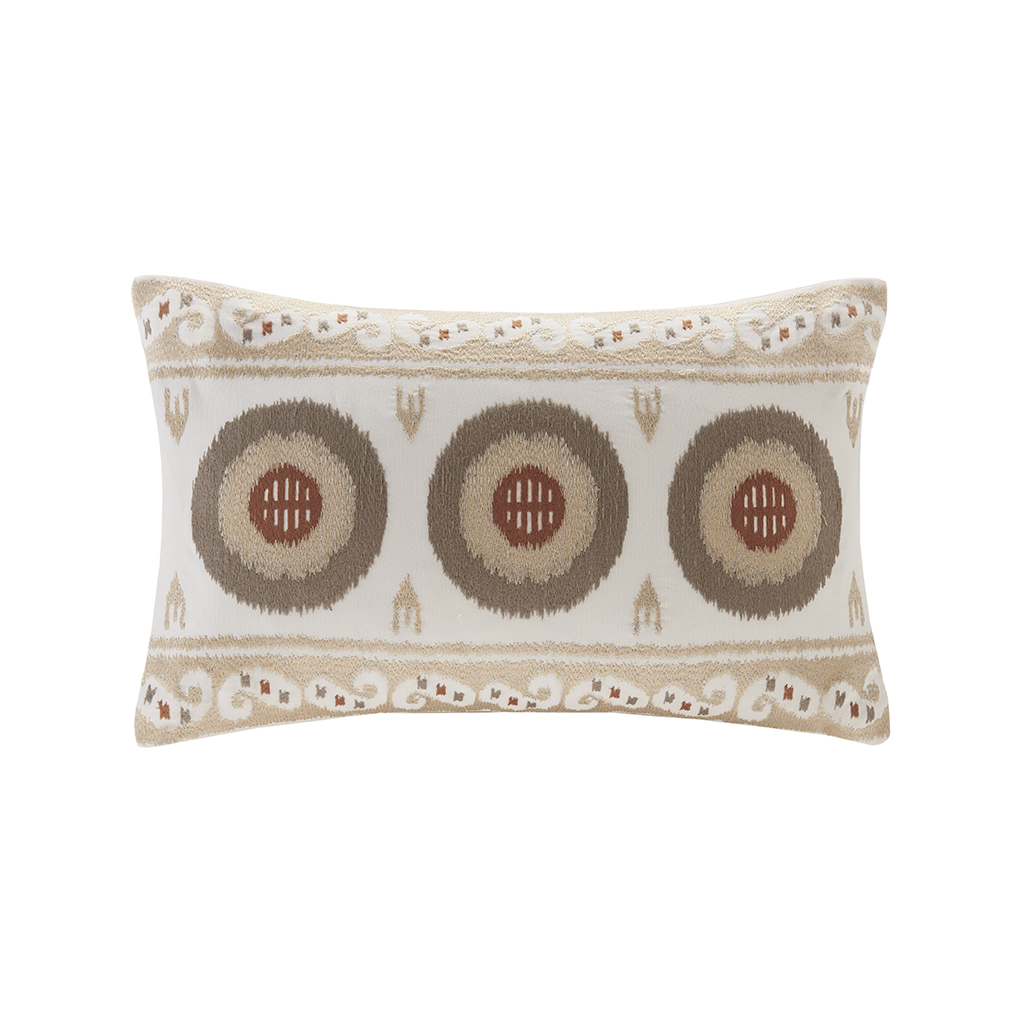 

INK+IVY - Angelo Embroidered Oblong Pillow - Yellow - 12x20