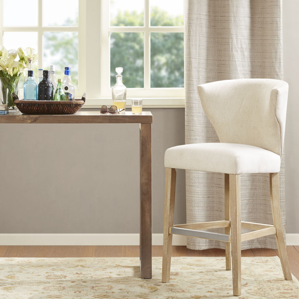 

Madison Park - Corinne Bar Stool - Cream - See below