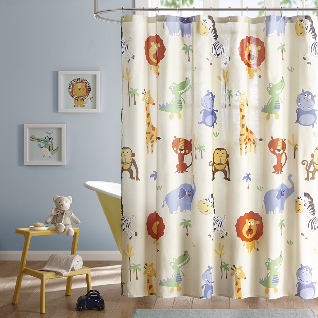 

Mi Zone Kids - Safari Sam Printed Shower Curtain - Multi - 72x72