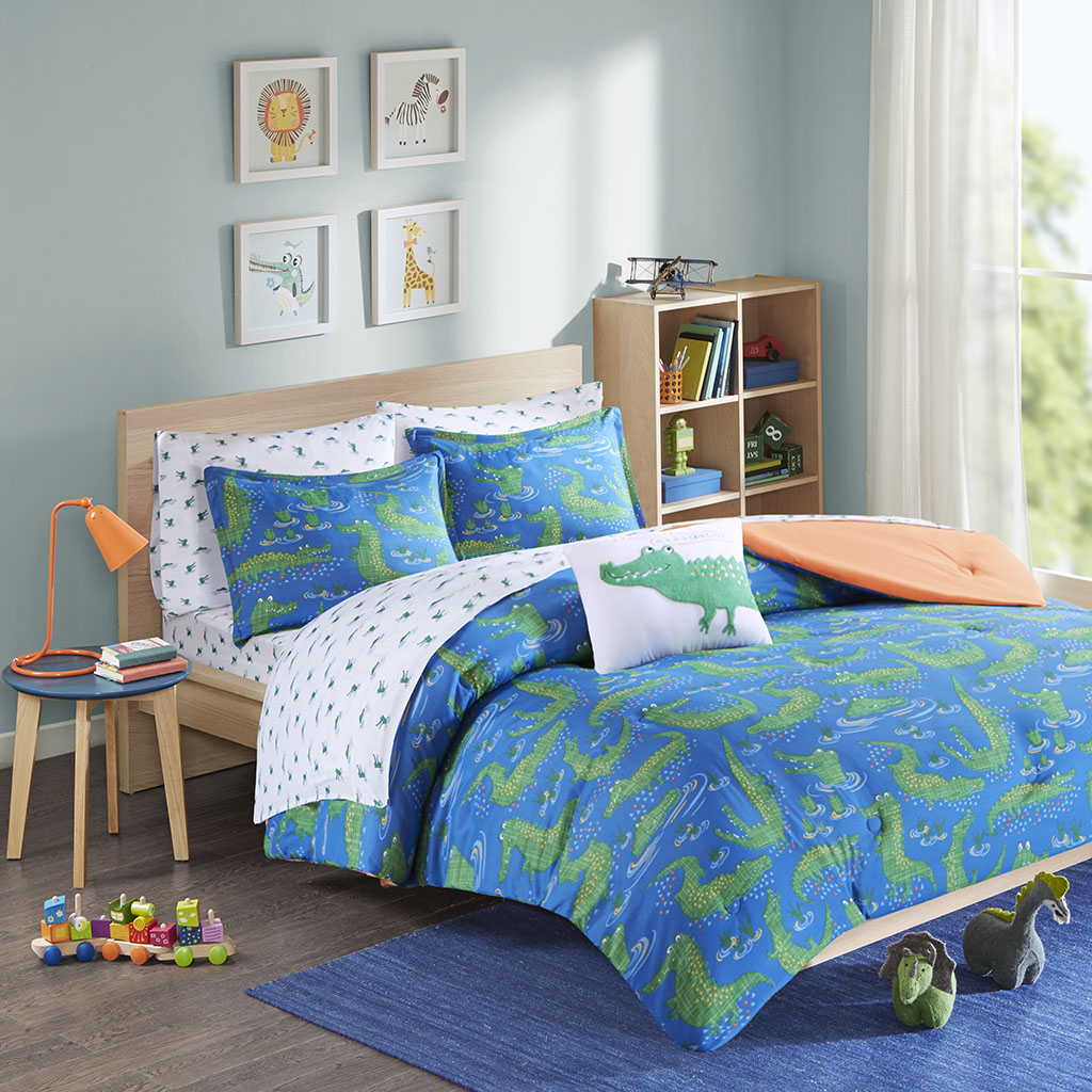 

Mi Zone Kids - Kyle the Crocodile Complete Bed and Sheet Set - Navy - Full