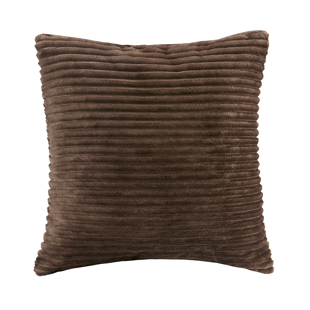 

Premier Comfort - Parker Corduroy Plush Square Pillow - Brown - 20x20