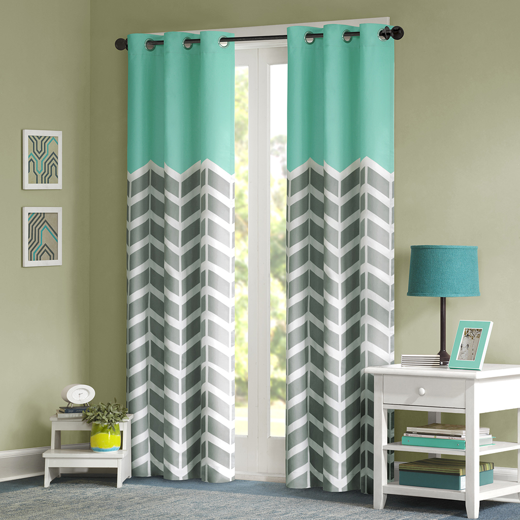 

Intelligent Design - Nadia Energy Efficient Window Curtain - Teal - 84" Panel