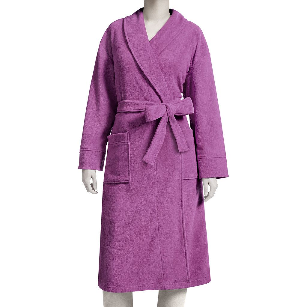 

Mi Zone - Fleece Robe Poly Fleece Robe - Purple - See below