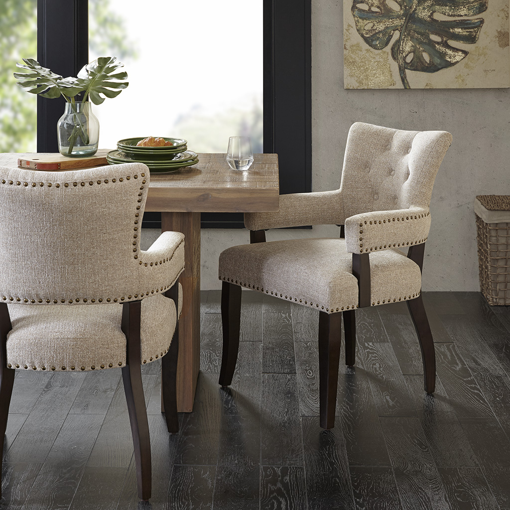 

INK+IVY - Brooklyn Dining Arm Chair (Set of 2) - Cream - See below