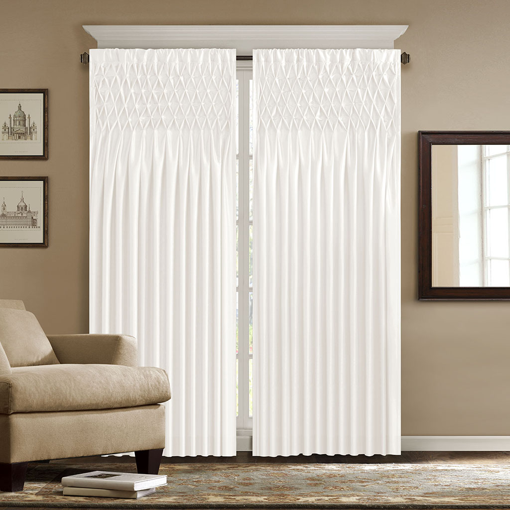 

Madison Park - Capulet Window Curtain - White - 95" Panel
