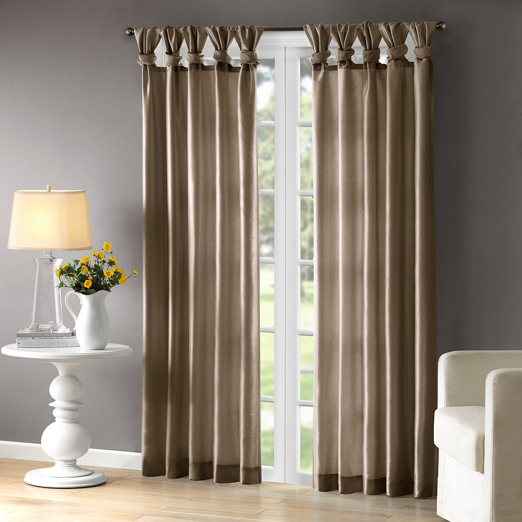 

Madison Park - Emilia Twist Tab Lined Window Curtain - Bronze - 108" Panel