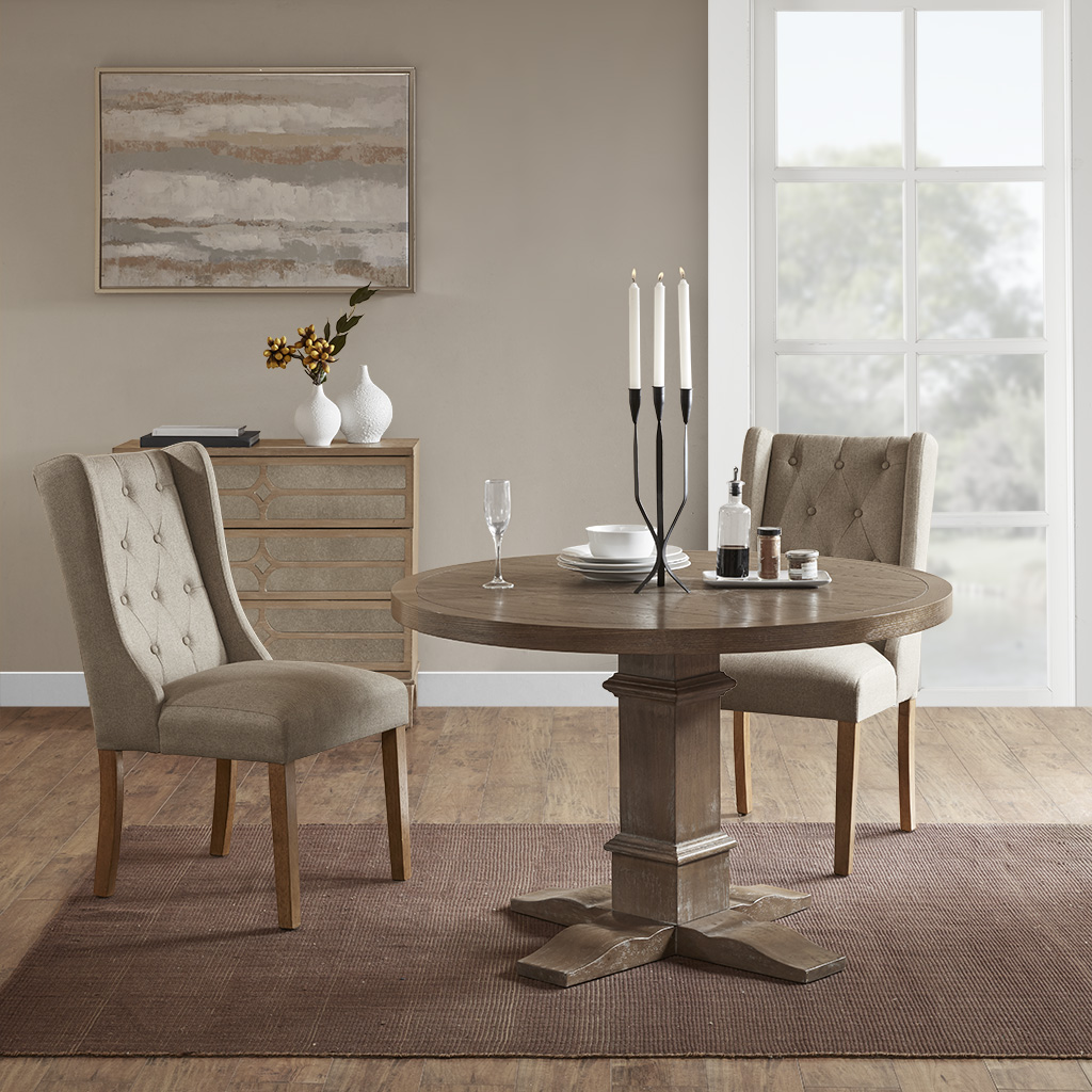 

Madison Park - Cleo Dining Chair (Set of 2) - Taupe - See below