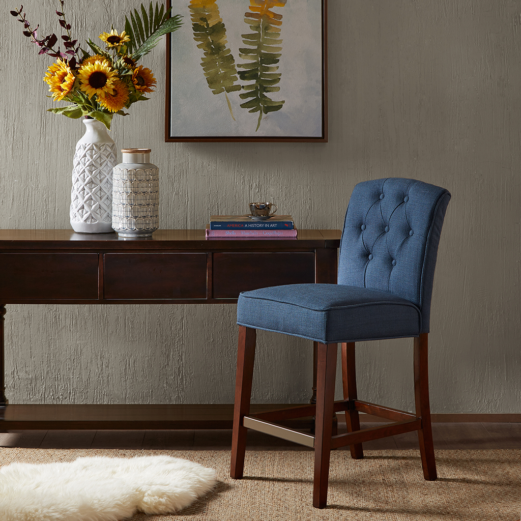 

Madison Park - Marian Tufted Counter Stool - Navy - See below