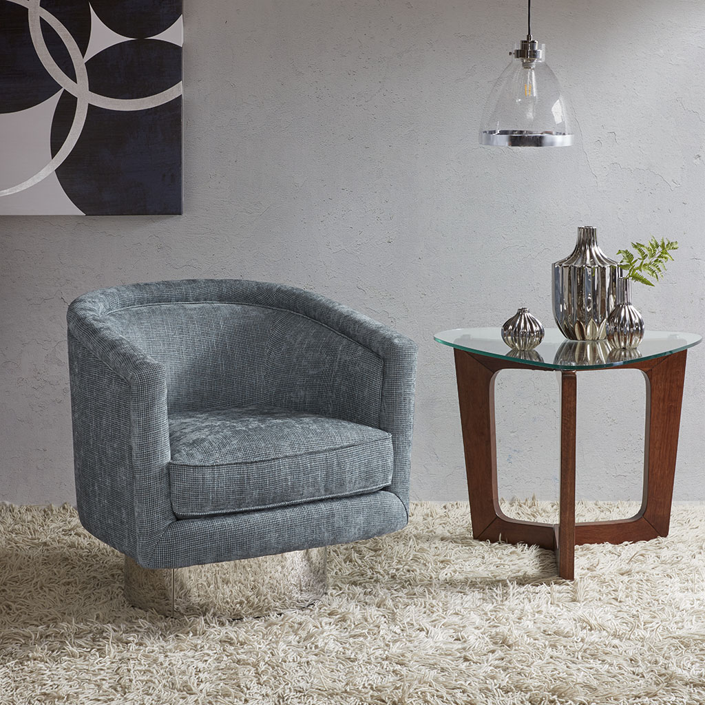 

INK+IVY - Bardot Swivel Lounge Chair - Blue - See below