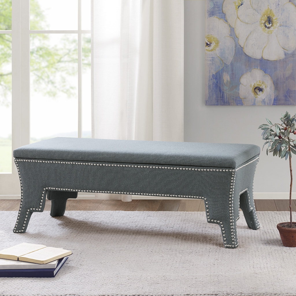 

Madison Park - Bower Storage Accent Bench - Blue - See below