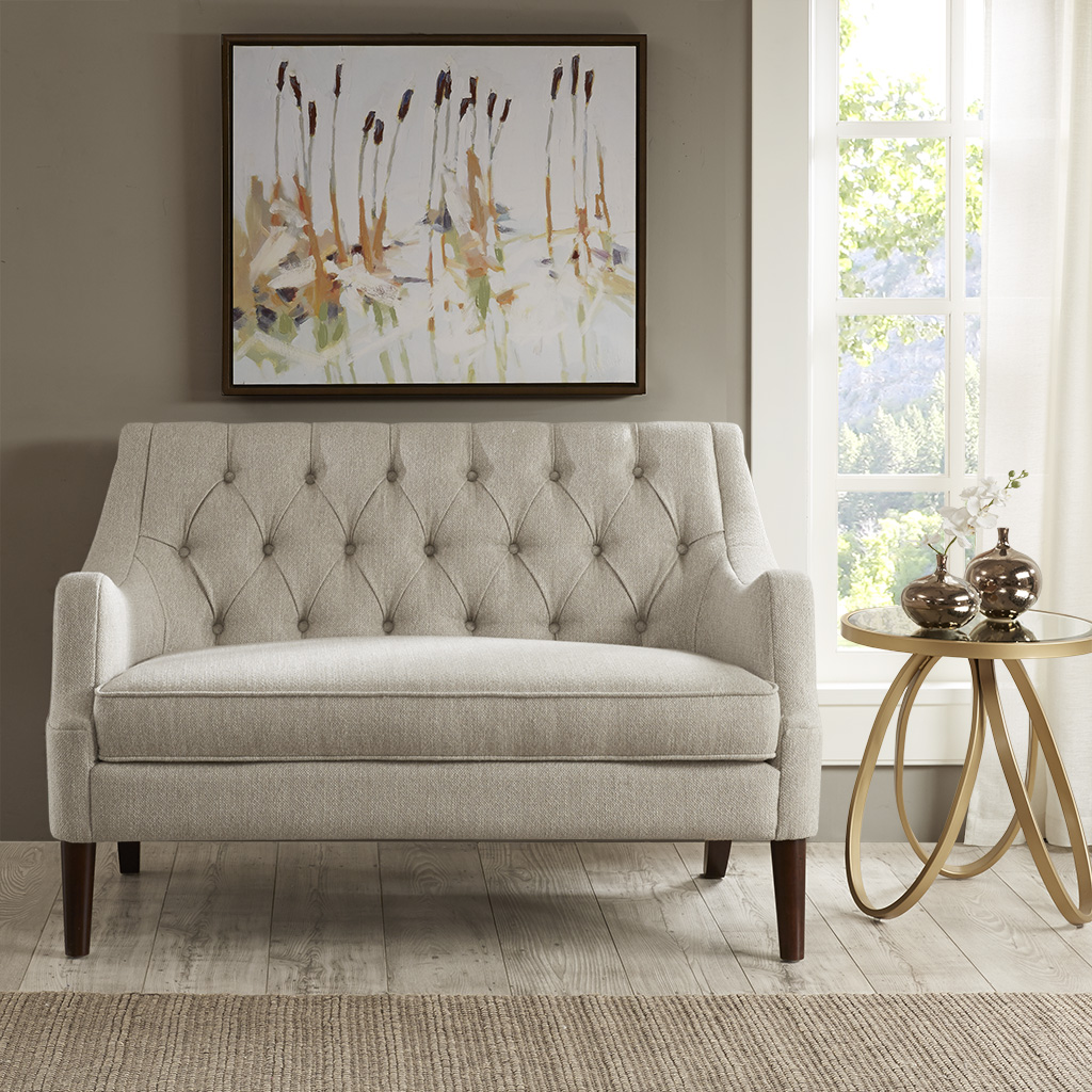 

Madison Park - Qwen Settee - Beige - See below
