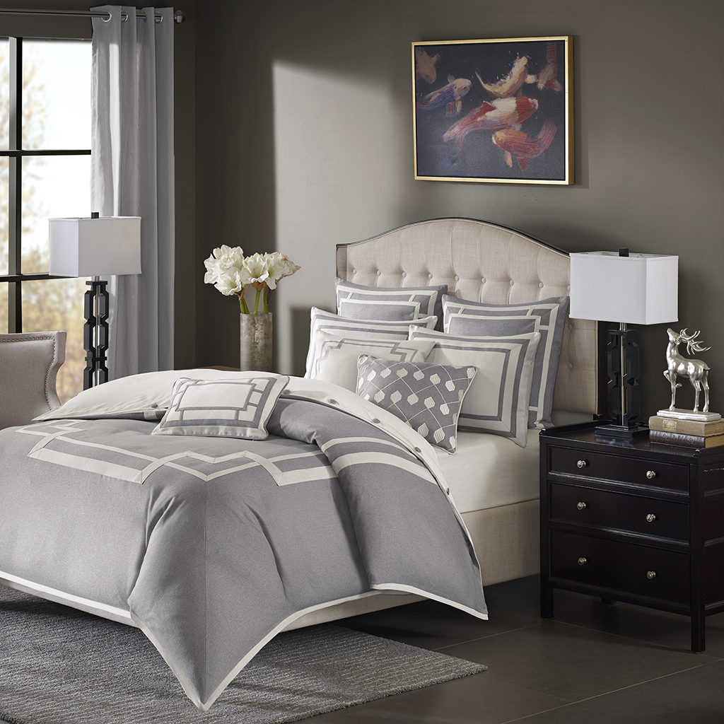 

Madison Park Signature - Savoy Comforter Set - Grey - Queen