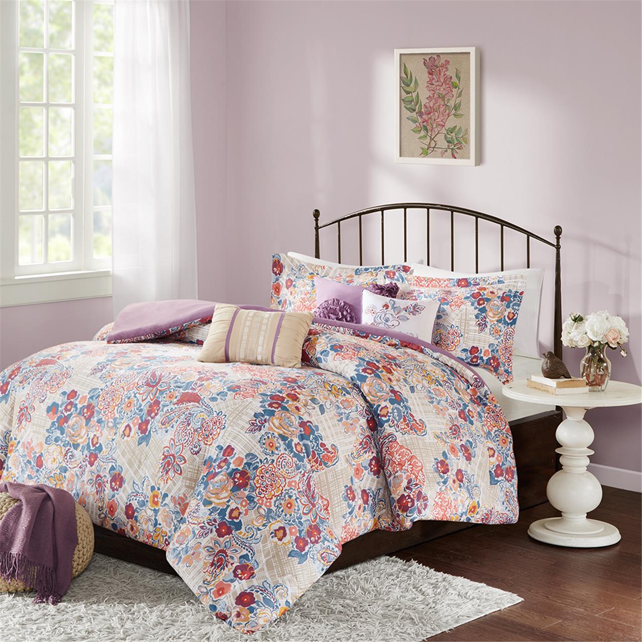 

Madison Park - Bess 6 Piece Duvet Cover Set - Multi - Full/Queen