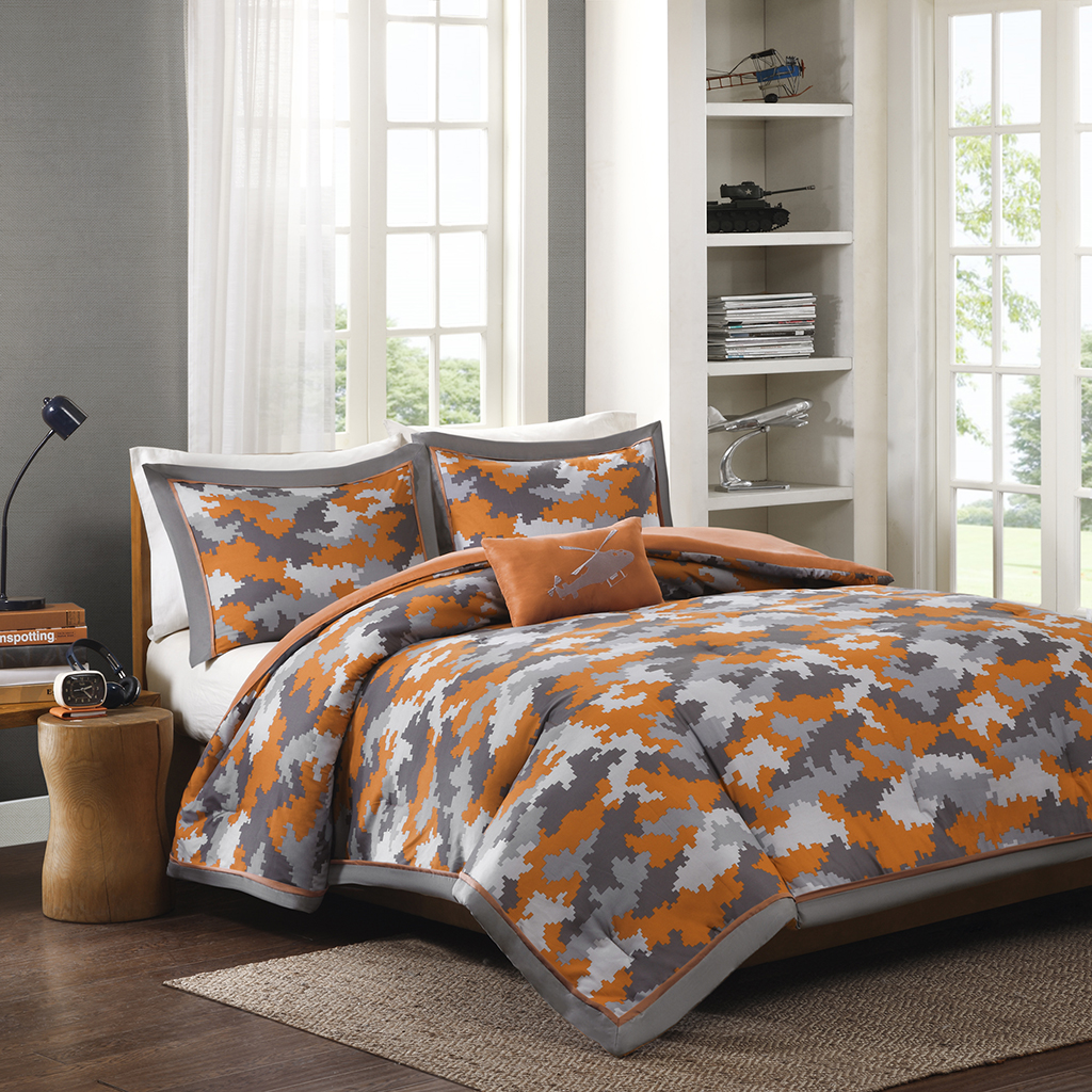 

Mi Zone - Lance Comforter Set - Orange - Twin/Twin XL