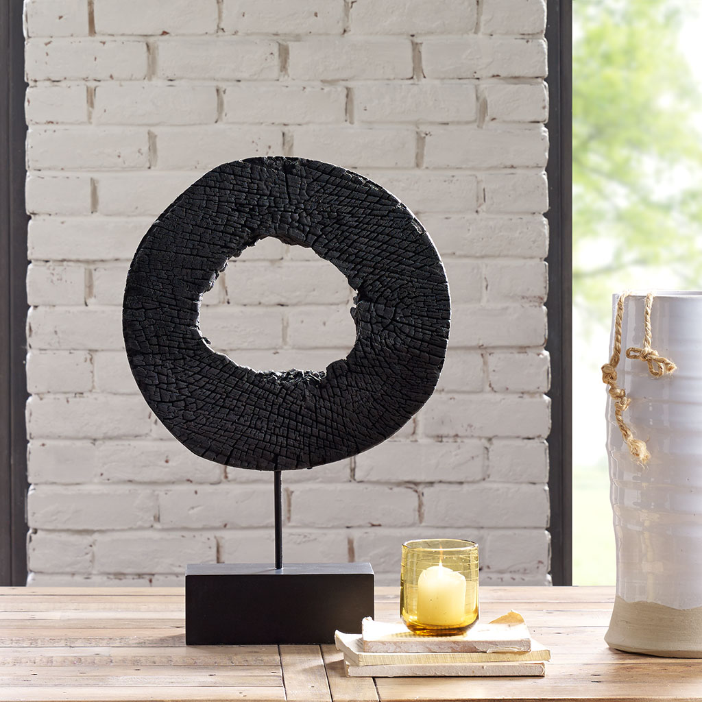 

INK+IVY - Russo Wood Decor - Black - Medium