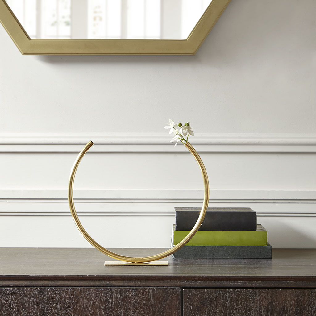 

Madison Park Signature - Hera Rounded Tube Vase - Gold - Medium