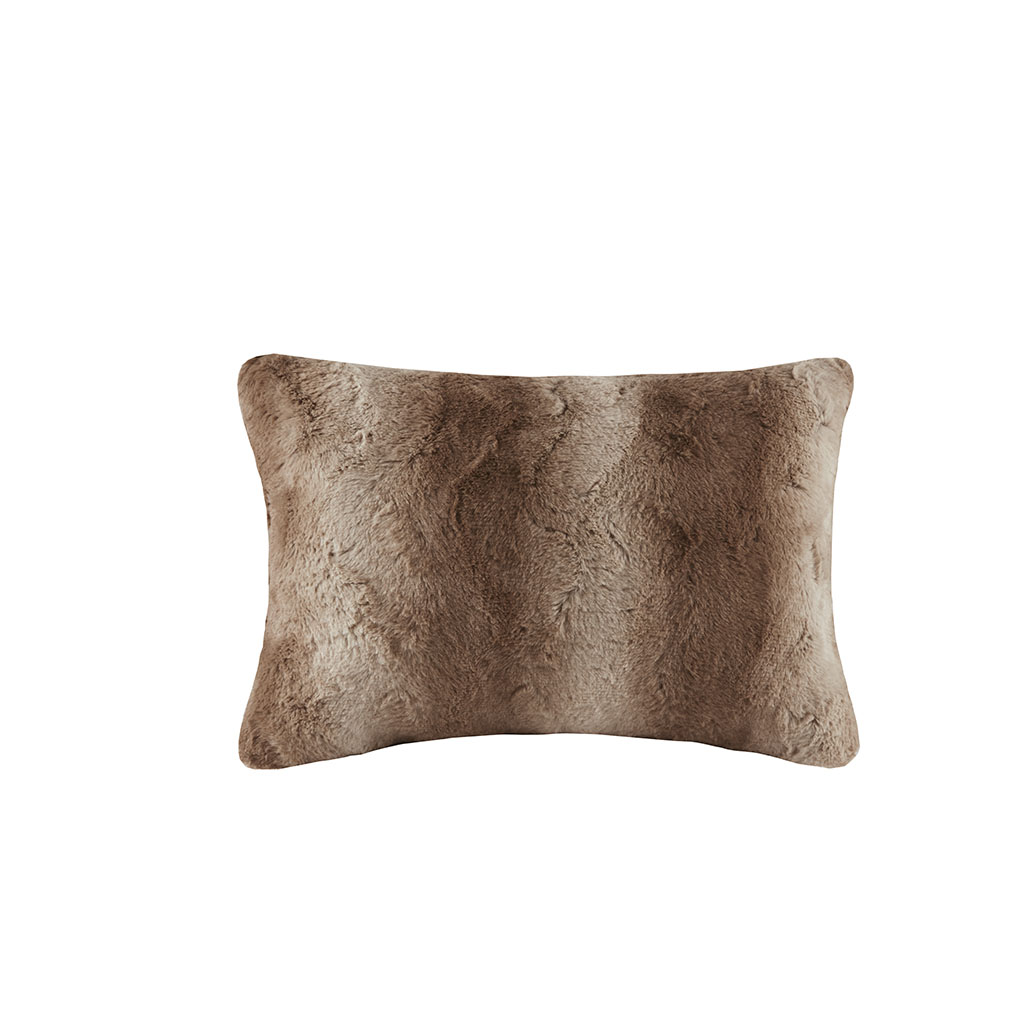 

Madison Park - Zuri Faux Fur Oblong Pillow - Tan - 14x20