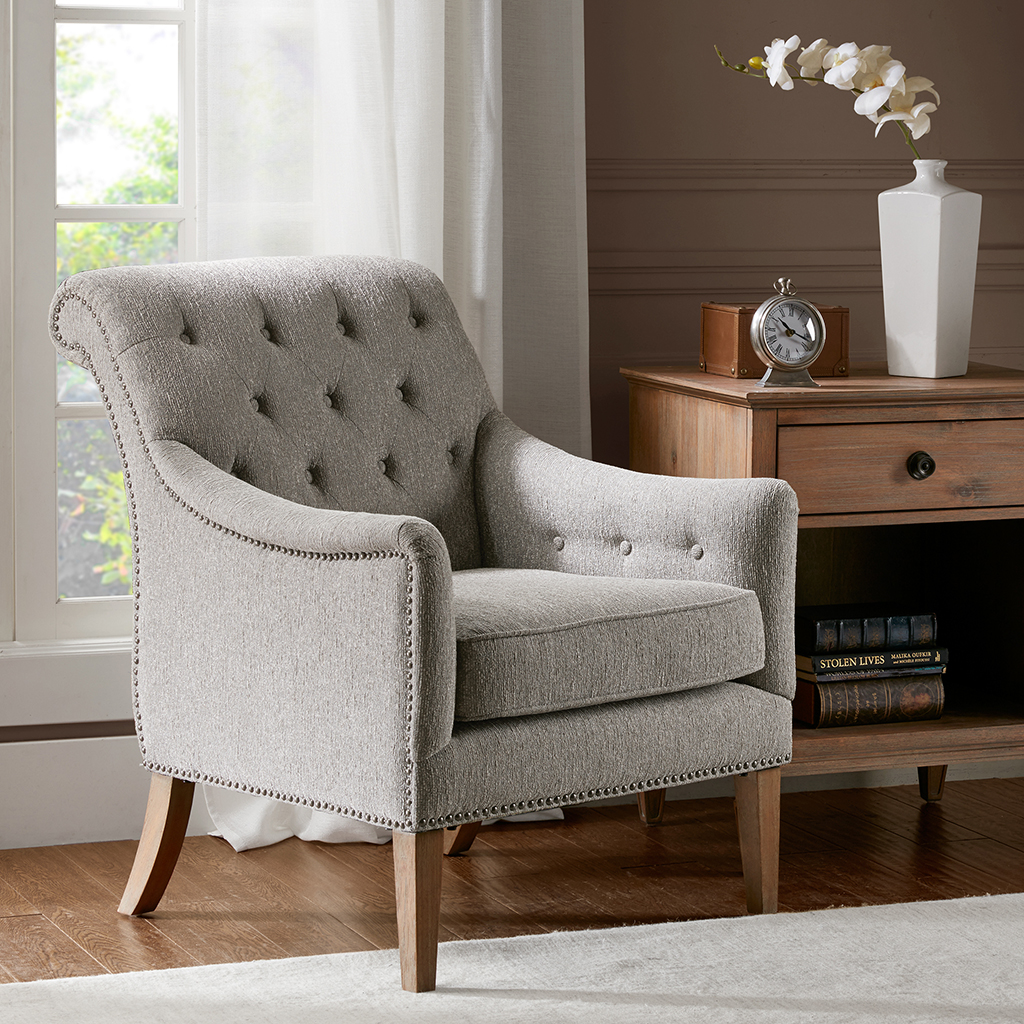 

Madison Park - Drew Accent Chair - Grey Multi - See below