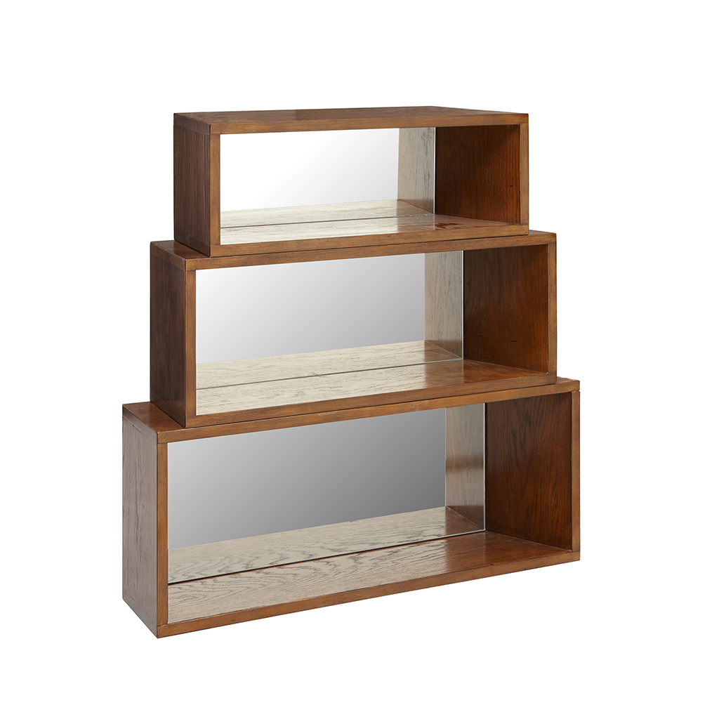 

INK+IVY - Clark Wall Shelf (Set of 3) - Pecan - See below