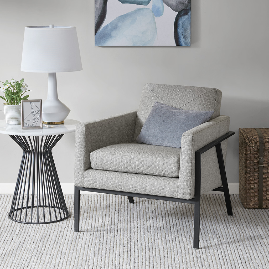 

Madison Park - Brayden Accent Chair - Grey - See below