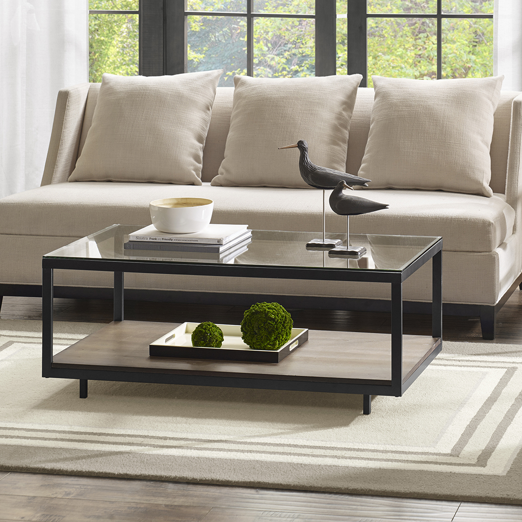 

Madison Park - Pratt Coffee Table - Iron/Walnut - See below