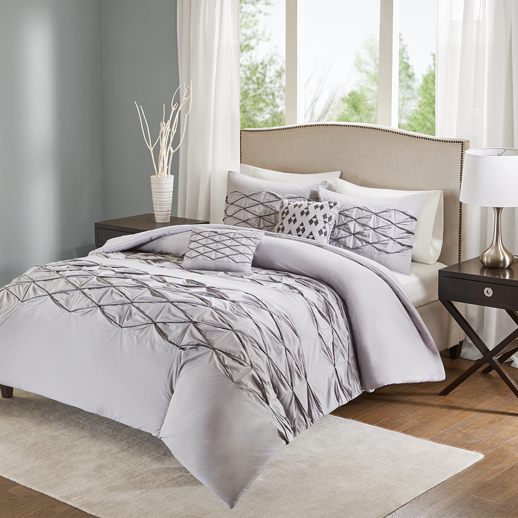 

Home Essence - Sunita 5 Piece Comforter Set - Grey - Queen
