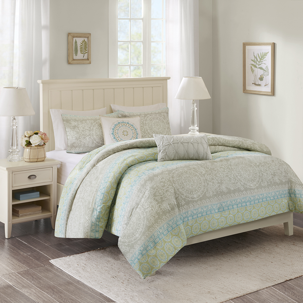 

Harbor House - Adeline 5 Piece Duvet Cover Set - Multi - Full/Queen