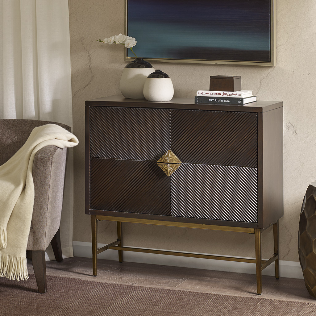 

Madison Park - Isabel 2 Drawer Chest - Morrocco/Antique Bronze - See below