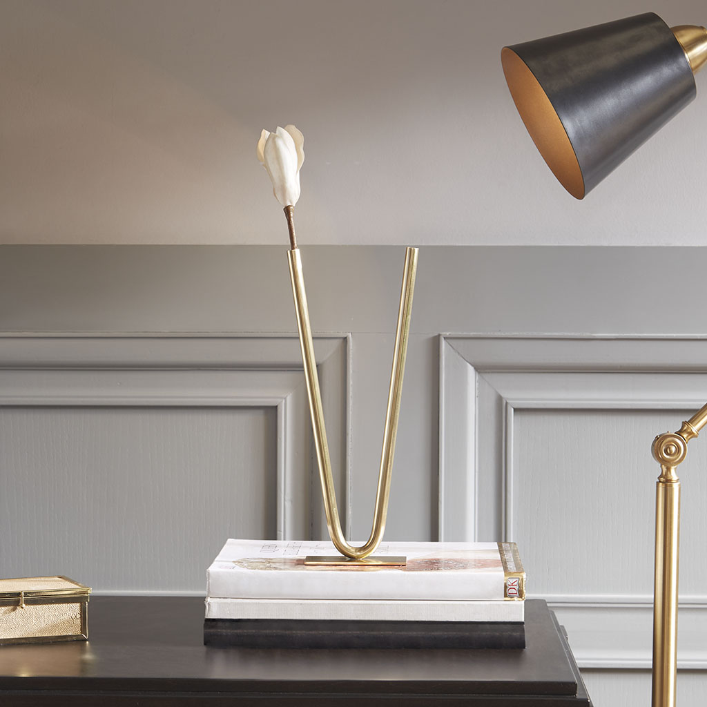 

Madison Park Signature - Hera V Shaped Tube Vase - Gold - Small