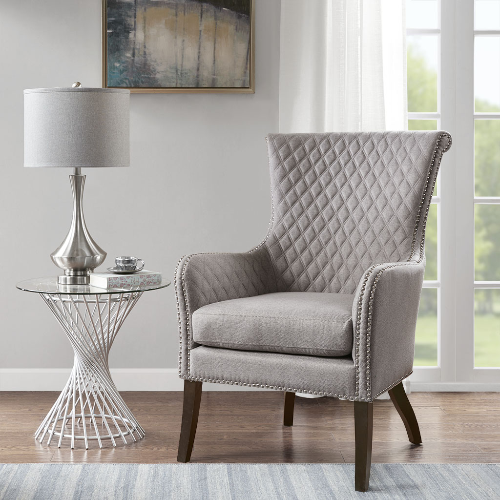 

Madison Park - Heston Accent Chair - Light Grey - See below