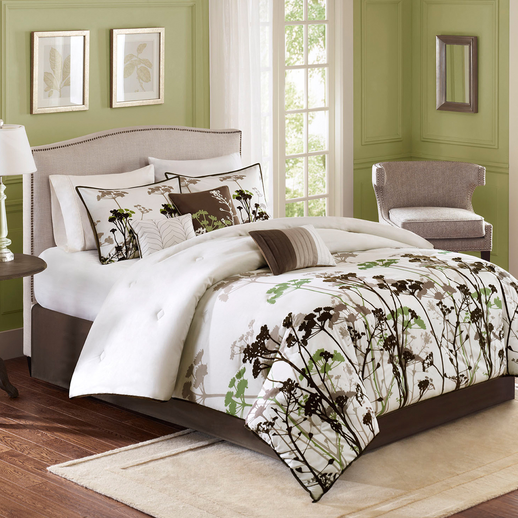

Home Essence - BHG Matilda 7 Piece Comforter Set - Green - King