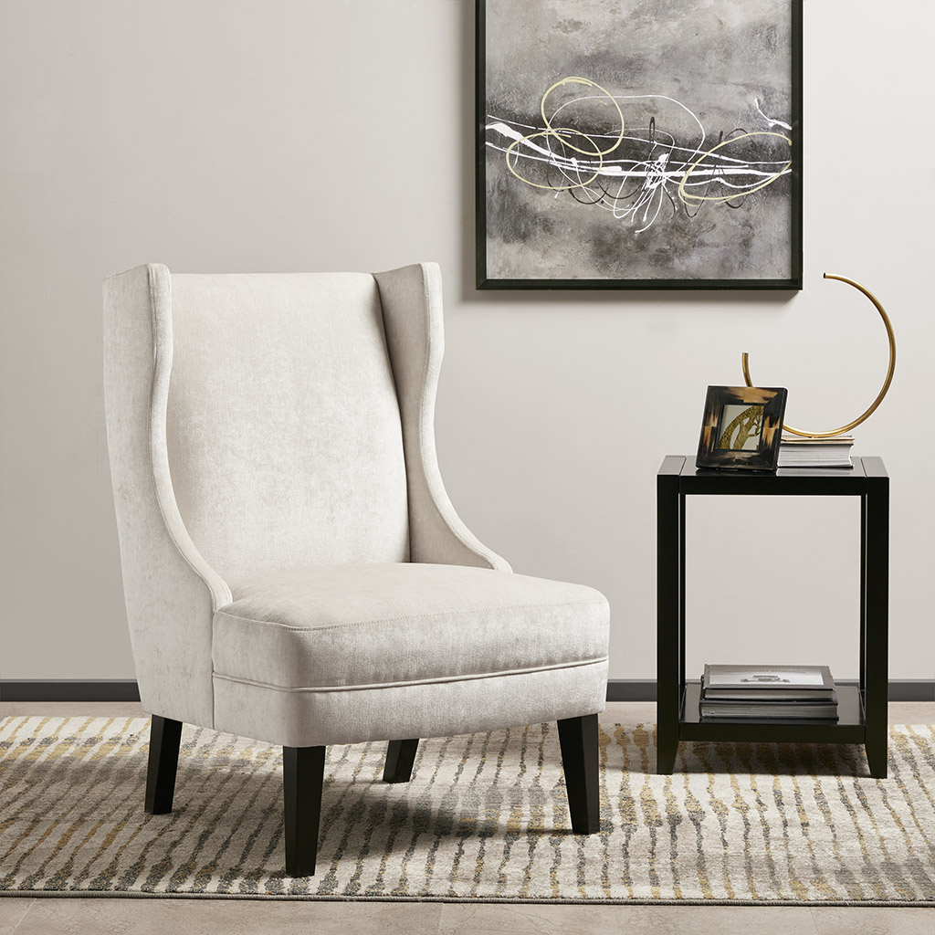 

Martha Stewart - Kinley Accent Wingback Chair - Cream - See below