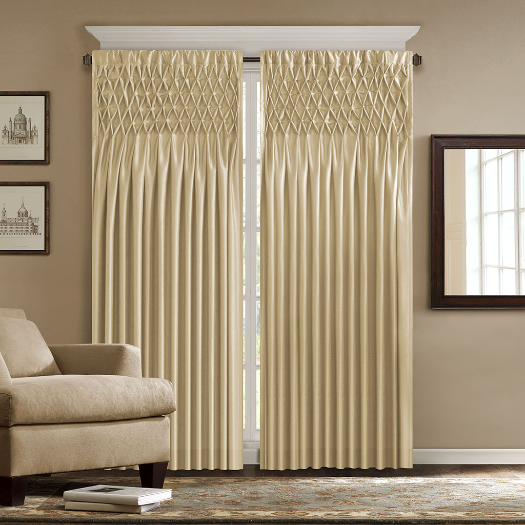 

Madison Park - Capulet Window Curtain - Tan - 95" Panel