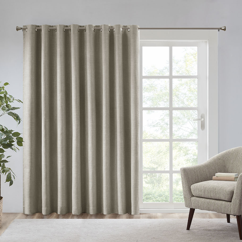 

SunSmart - Maya Printed Heathered Blackout Patio Panel - Taupe - 100x84