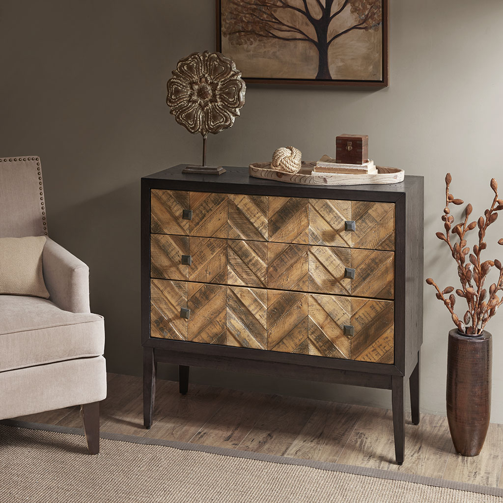 

Madison Park - Apollo Accent Chest with 3 Drawers - Brown - See below
