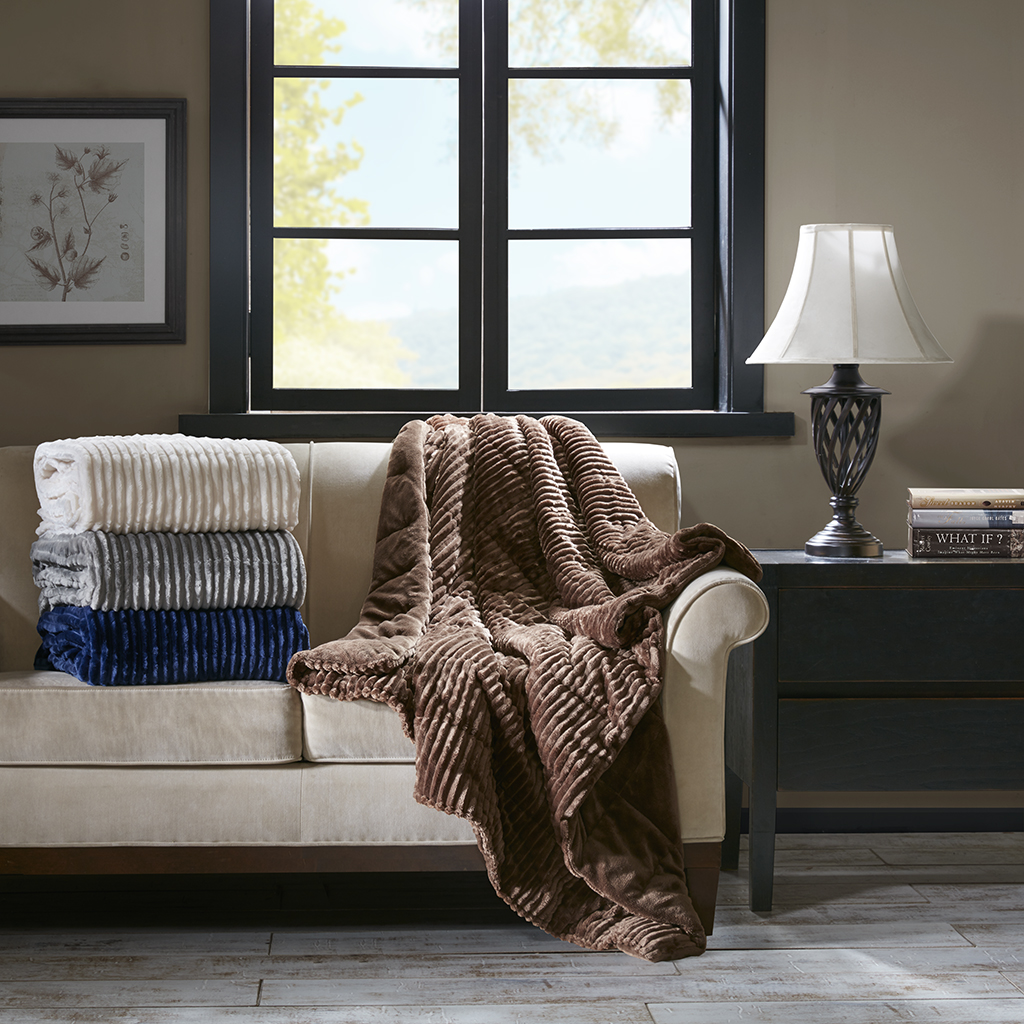 

Premier Comfort - Parker Corduroy Plush Down Alternative Throw - Grey - 60x70