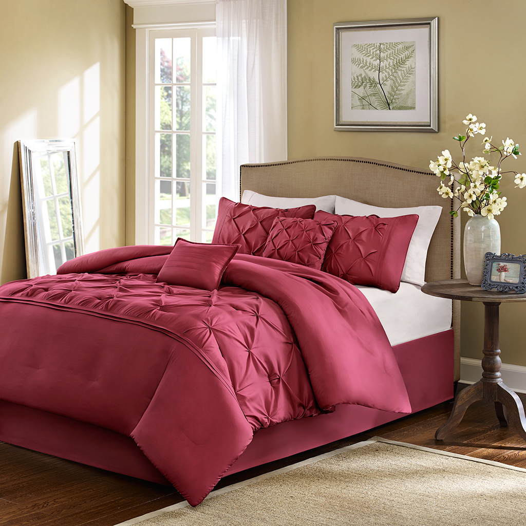 

Home Essence - Savoy 6 Piece Comforter Set - Red - King/Cal King