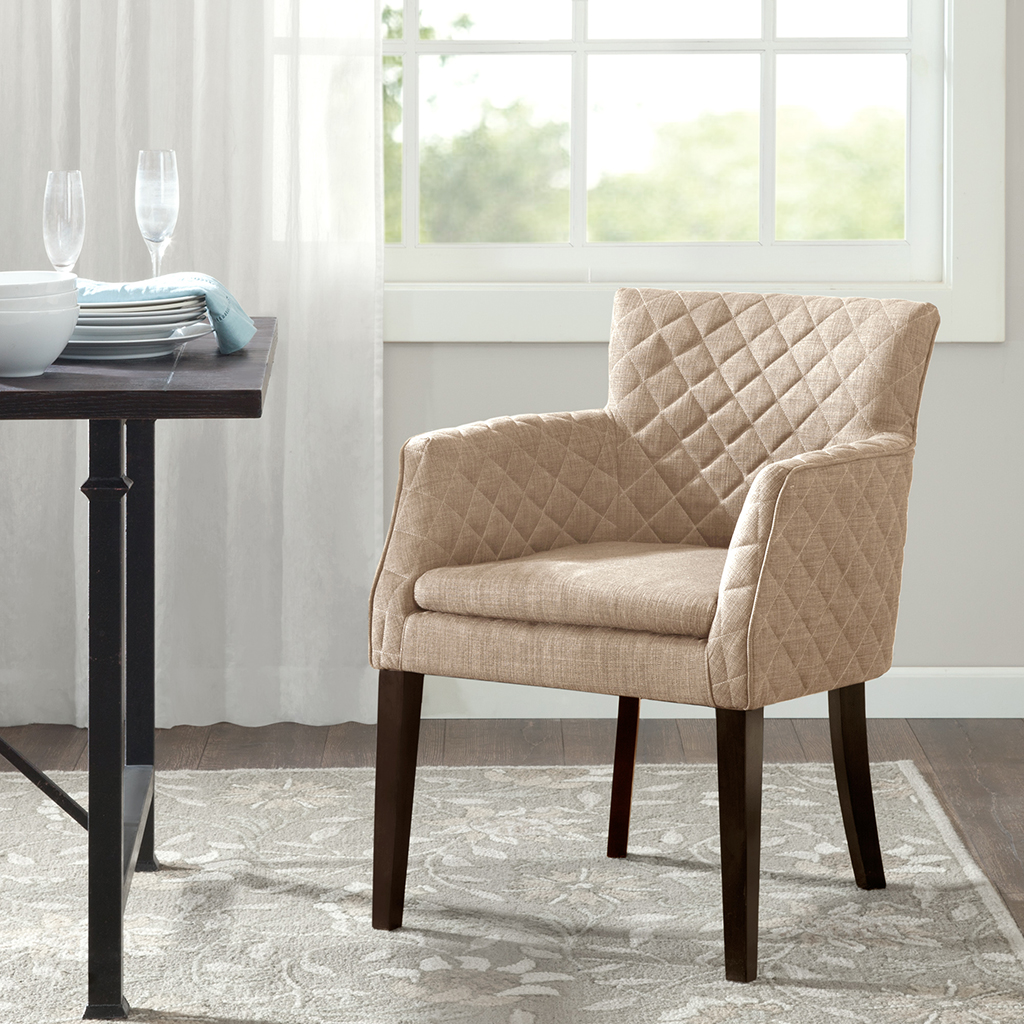 

Madison Park - Rochelle Quilted Dining Chair - Cream - See below