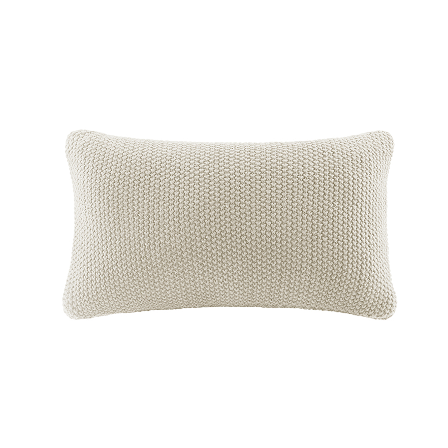 

INK+IVY - Bree Knit Oblong Pillow Cover - Ivory - 12x20