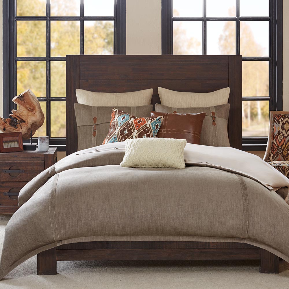 

Hampton Hill - Roaring River Comforter Set - Taupe - King