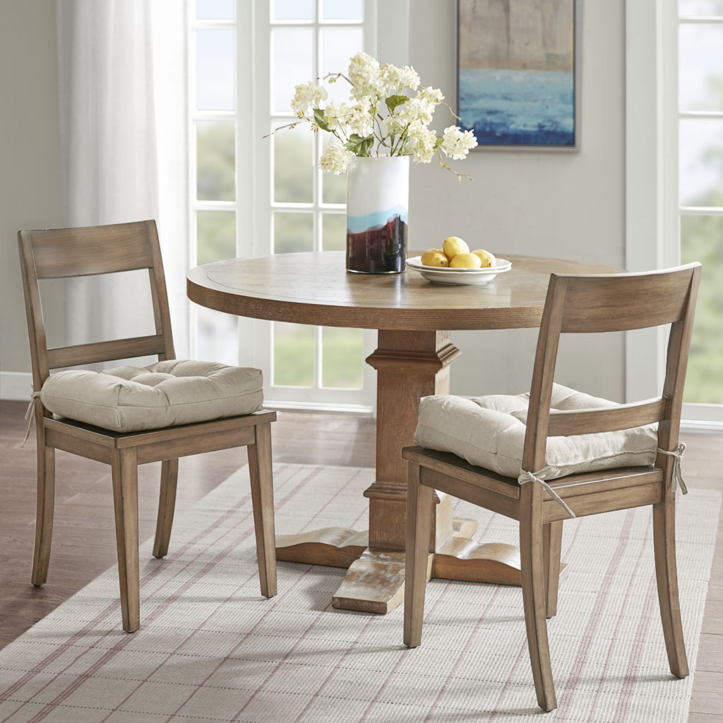 

Madison Park - Ridge Linen Square Chair Pad Pair - Linen - 16x16x4