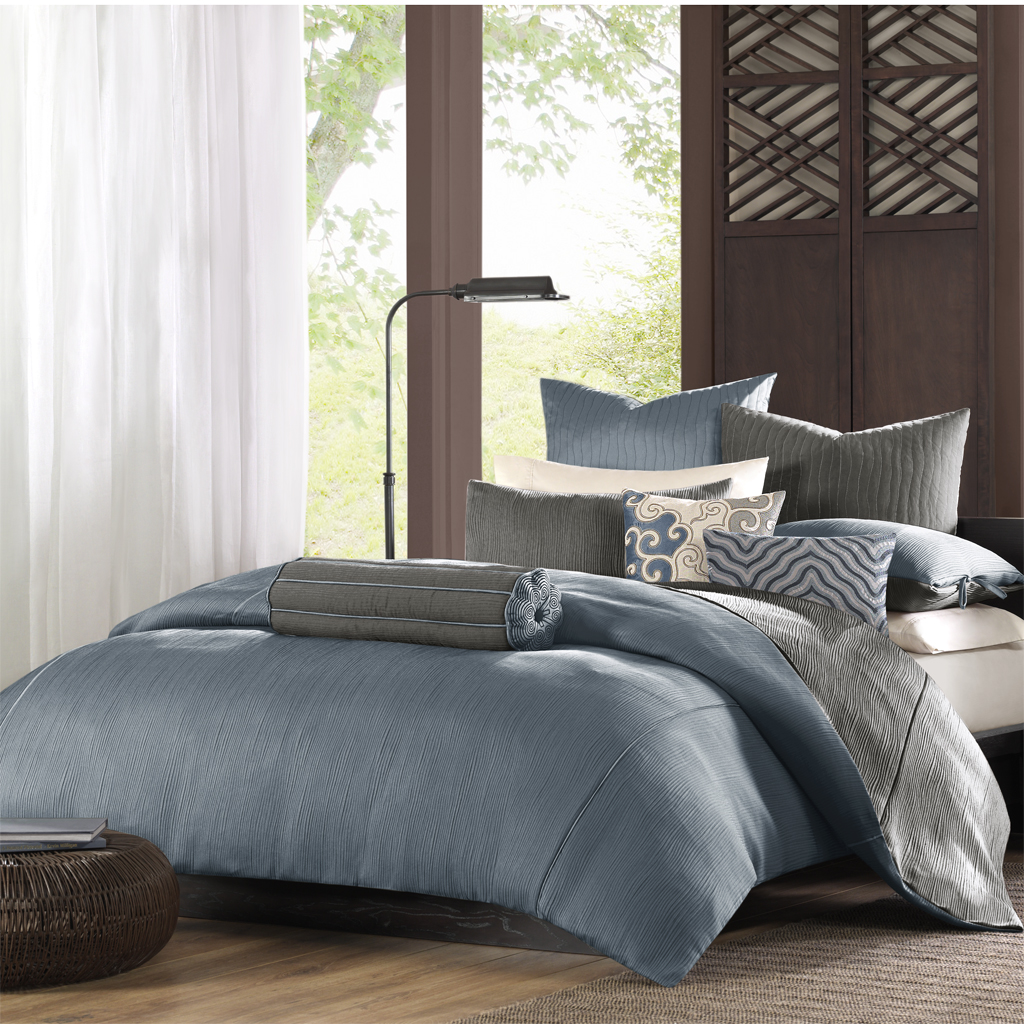 

Tao - Reflection Duvet Cover - Blue - Full/Queen