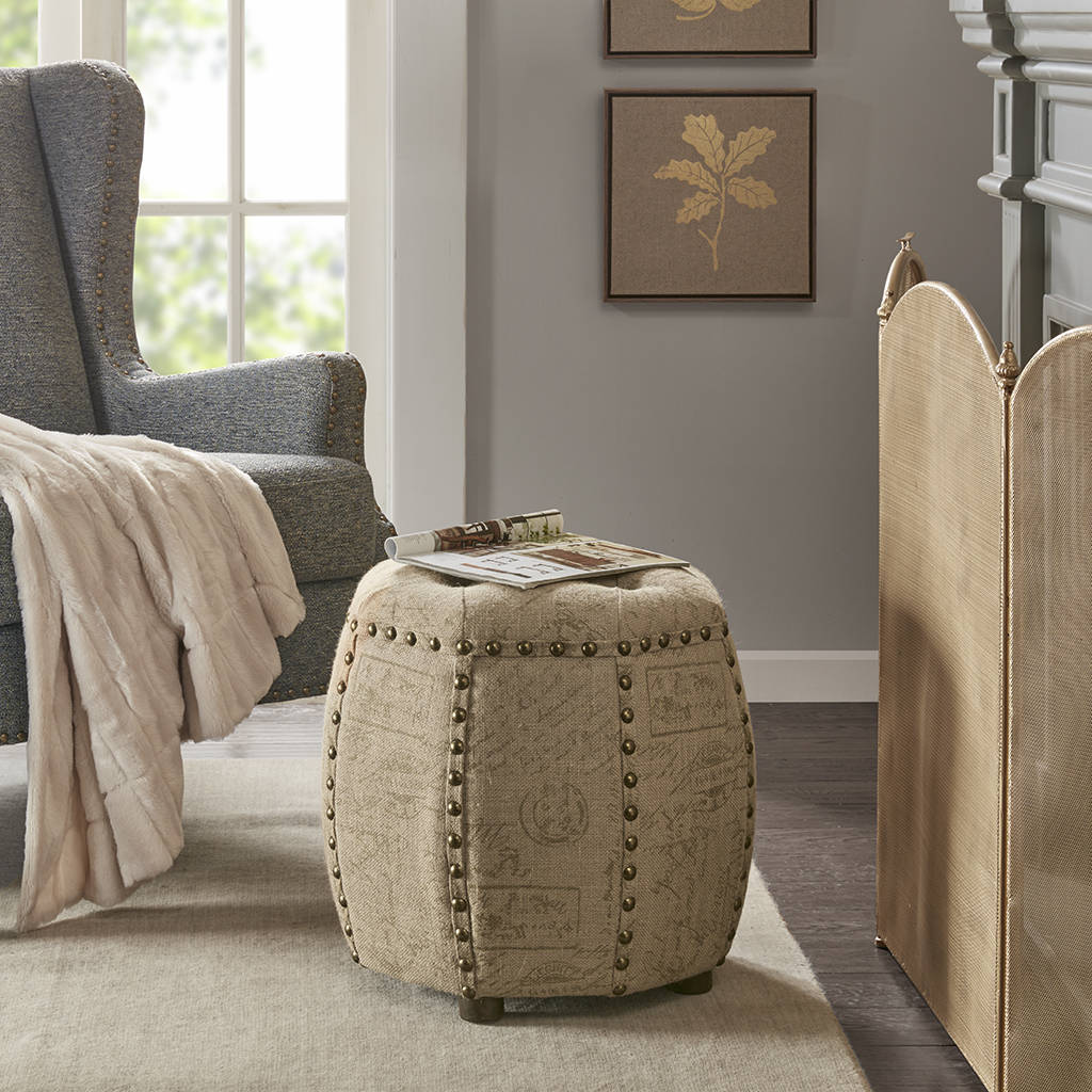 

Madison Park - Brianna Ottoman - Beige - See below