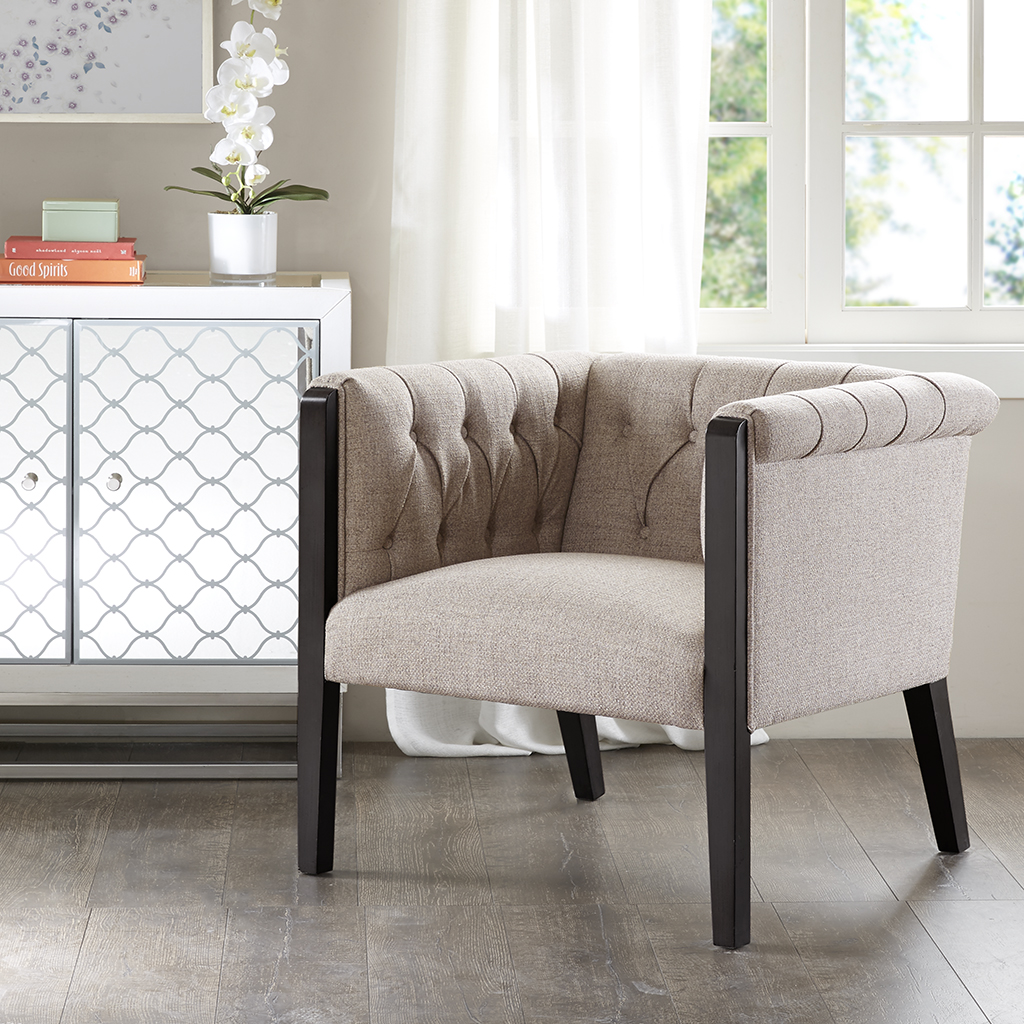 

Madison Park - Evette Accent Chair - Grey Multi/Birch - See below